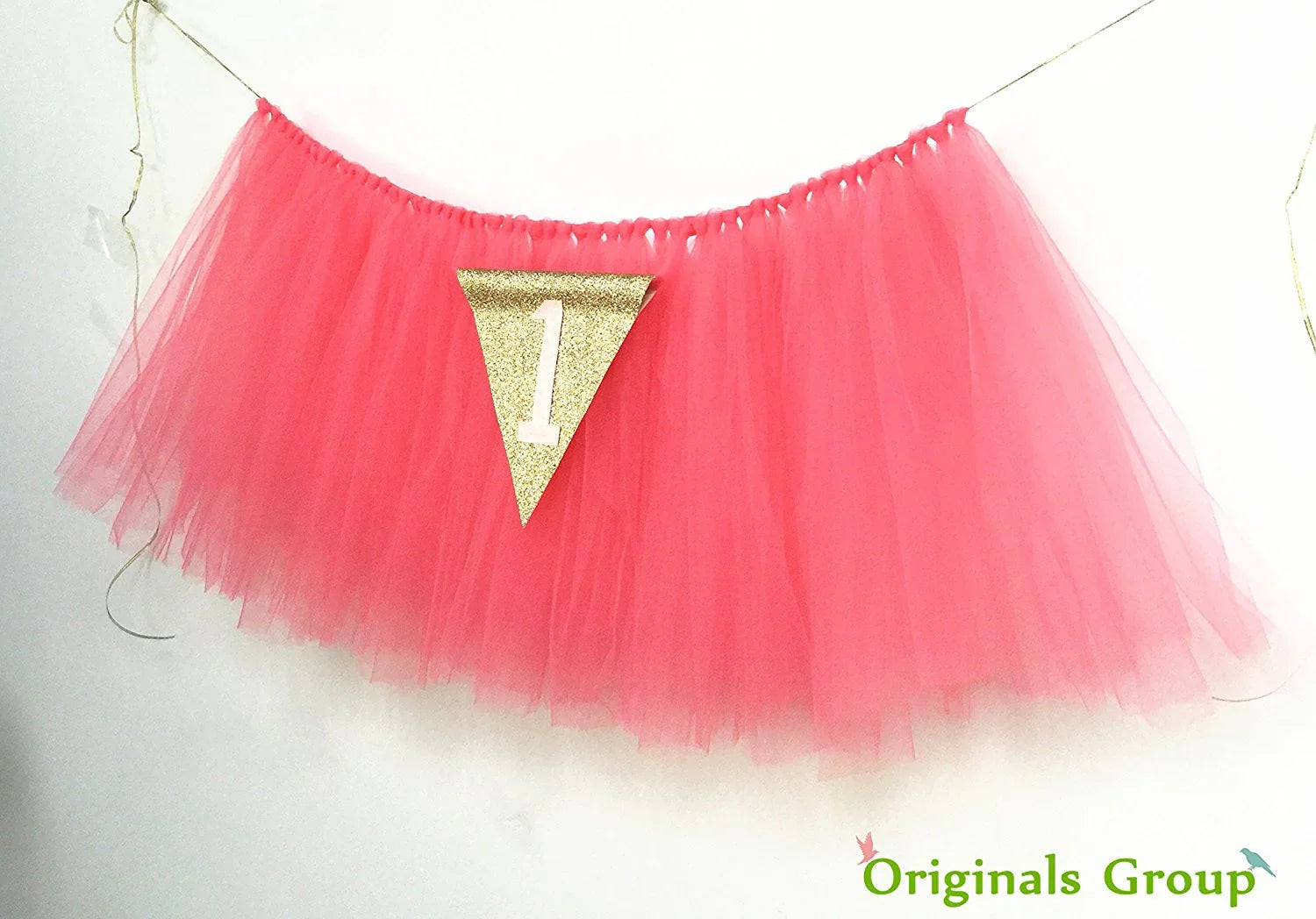 Originals Group 1st Birthday Watermelon pink Tutu for High Chair Decoration for Party Supplies - Originalsgroup