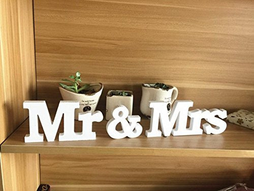 Mr & Mrs Wooden Letters Wedding Decoration - Originalsgroup