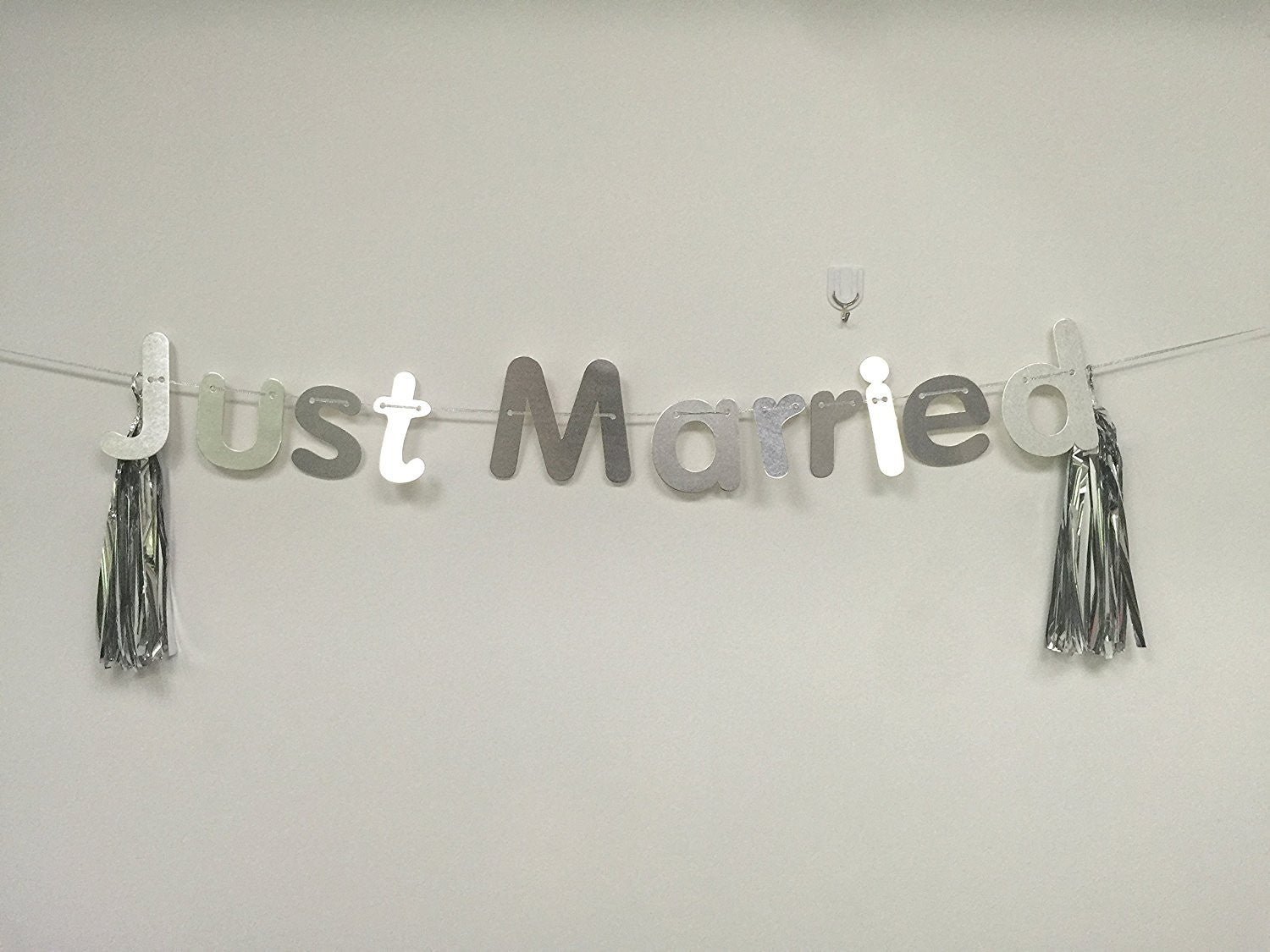 Originals Group Silver Foiled Just Married Bunting Banner for Weddings Decorations - Originalsgroup