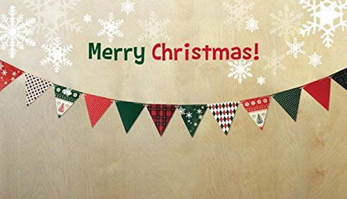 Merry Christmas Party Bunting Banner Gold Photo Booth Props Signs Garland Decoration by Originals Group - Originalsgroup
