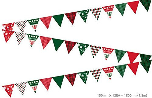 Merry Christmas Party Bunting Banner Gold Photo Booth Props Signs Garland Decoration by Originals Group - Originalsgroup