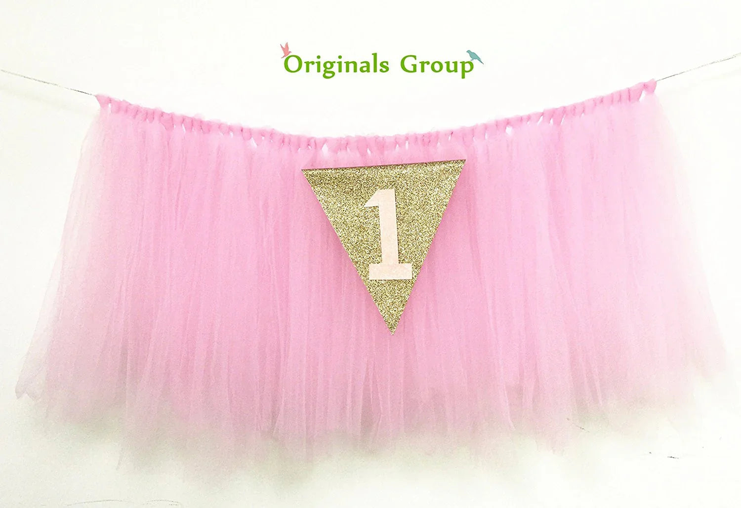Originals Group 1st Birthday Pink Tutu for High Chair Decoration for Party Supplies - Originalsgroup
