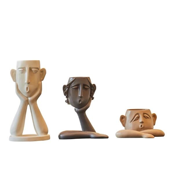 Abstract figure decoration Resin flower pot modern Vase Home Ornaments TV cabinet porch living room Sculpture Crafts furnishings - Originalsgroup