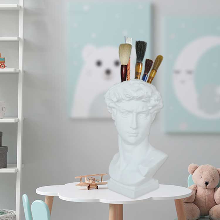 W&G Nordic Vase Home Decor Vase Creative Human Head Portrait Flower Vases Room Decoration Resin David Flower Vase Room Decor - Originalsgroup