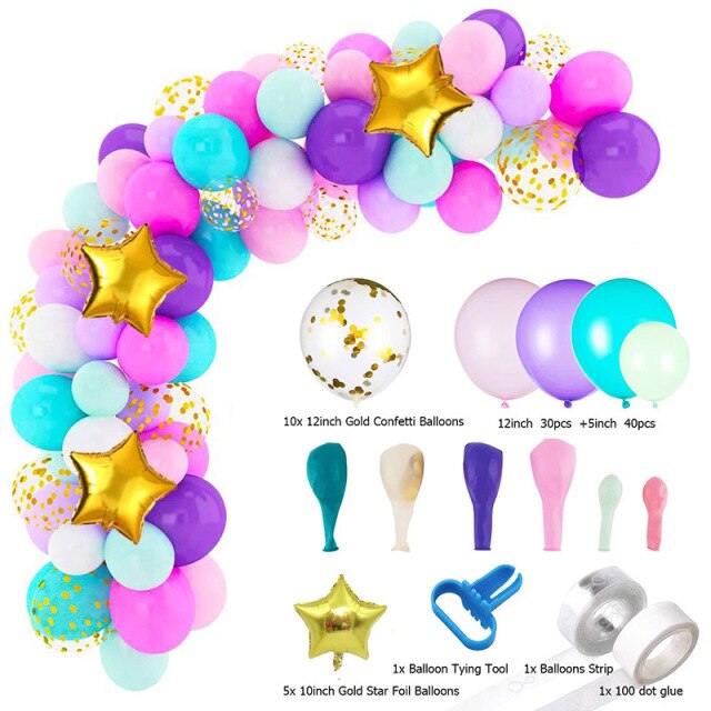 95pcs Unicorn Balloon Arch Garland Kit with Giant Unicorn Balloons Party Supplies Decoration for Girls Kid Birthdays Baby shower - Originalsgroup