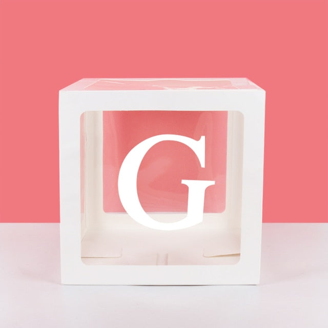 Transparent Name Box Letter Balloons Balloon Arch Kit Table Arch Ballon Stand Baby Shower First 1st Birthday Party Decorations - Originalsgroup