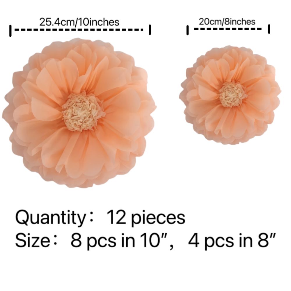 Colorful Fiesta Paper Flowers for Wall Fairy Birthday Decoration Carnival Party Backdrop Centerpiece Wedding Outdoor Spring Rainbow Pastel Classroom Photo Props Assorted Pom Poms - Originalsgroup