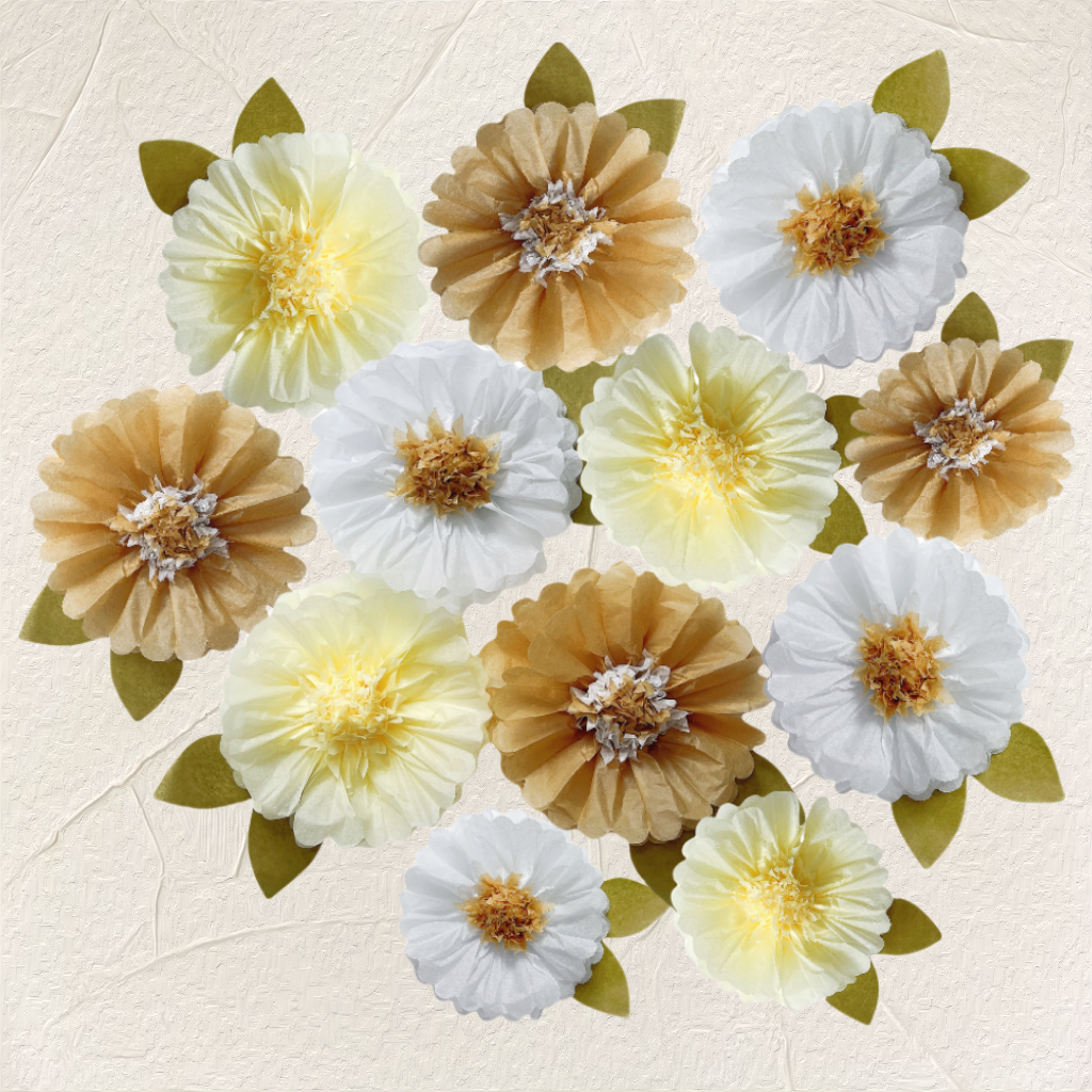 Colorful Fiesta Paper Flowers for Wall Fairy Birthday Decoration Carnival Party Backdrop Centerpiece Wedding Outdoor Spring Rainbow Pastel Classroom Photo Props Assorted Pom Poms - Originalsgroup
