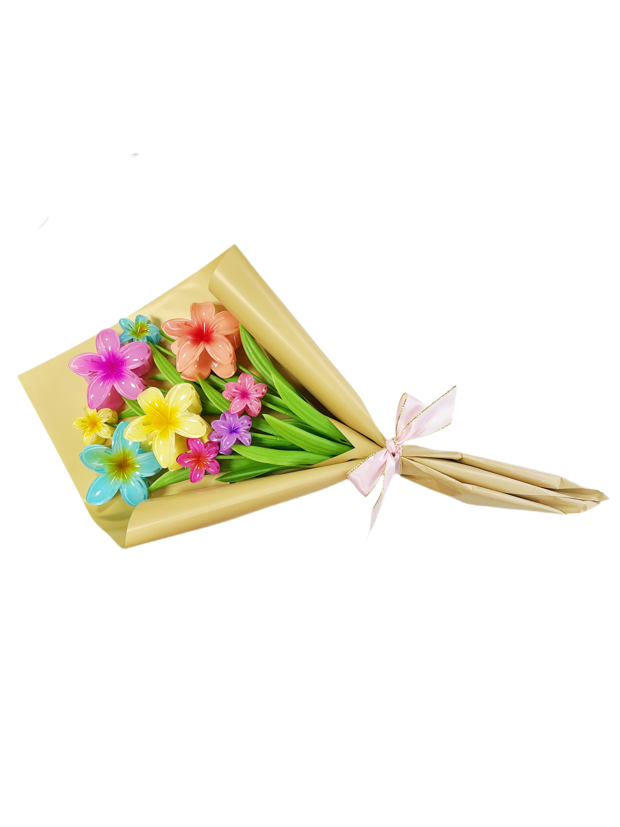 Flower Hair Clips Bouquet, party favors, Valentine's Day, Valentine's Day gift for her, Valentine's Day gift for him, inclued 9pcs Hawaiian Style hair claw, For Mother's Day Gifts, Easter Home Decor