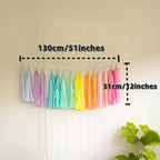 Pastel Rainbow Assembled Versatile and Reusable Tissue Paper Tassels Garland for Party Wedding Birthday Event Celebration Decor (16 Assembled tassels with string, already made and just ready to hang) - Originalsgroup