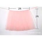 Originals Group Tulle Chair Tutu Skirt with Sash Bow Chair Covers for Wedding, Party Supplies Decor - Originalsgroup
