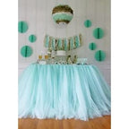 Originals Group Tutu Table Skirt, Mint Green Tulle Tutu Table Skirt Decor,Birthday Event Wedding Party Decoration (Mint) - Originalsgroup