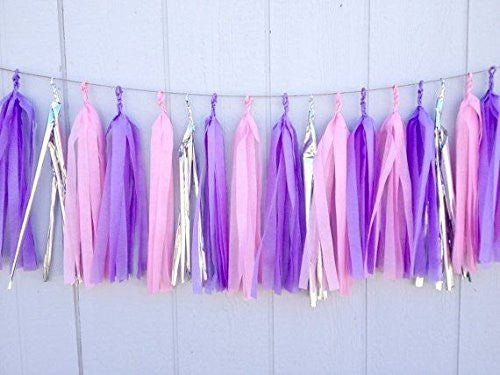 15 X Design Tissue Paper Tassels for Party Wedding Gold Garland Bunting Pom Pom - Originalsgroup