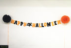 5 feet Halloween Garlands for Party Event Decorations Orange Black Garland Bunting Pom Pom - Originalsgroup