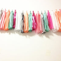 24 PCS Rainbow Tissue Paper Tassels for Party Wedding Gold Garland Bunting Pom Pom - Originalsgroup