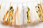 16 x Design TISSUE PAPER TASSELS for Party Wedding gold Garland Bunting Pom Pom - Originalsgroup