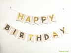 Originals Group Pink Gold Foiled Star Happy Birthday Bunting Banner for Party Decorations - Originalsgroup