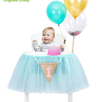 Originals Group 1st Birthday Mint Tutu for High Chair Decoration for Party Supplies - Originalsgroup