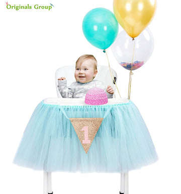 Originals Group 1st Birthday Mint Tutu for High Chair Decoration for Party Supplies - Originalsgroup