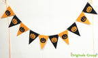5 feet Halloween Garlands for Party Event Decorations Orange Black Garland Bunting Pom Pom - Originalsgroup