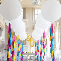 20 Rainbow Tassels Tail Garland with 90cm / 3ft Jumbo Balloon Giant Balloon for Party Bunting - Originalsgroup
