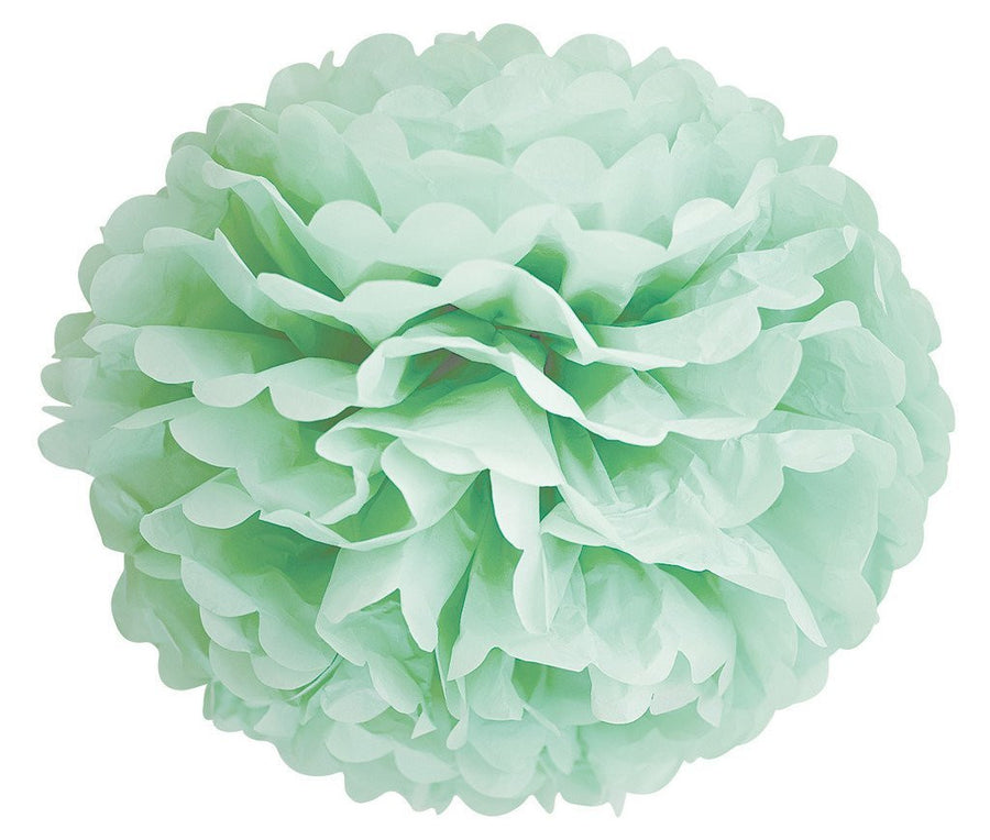 (12pcs) Mint Mixed Size Tissue Paper Pom Poms Lanterns Decorations - Originalsgroup