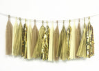 16 X Originals Group Gold Tissue Paper Tassels for Party Wedding Gold Garland Bunting Pom Pom - Originalsgroup