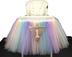 Originals Group 1st Birthday Originals Group 1st Birthday Frozen Tutu for High Chair Decoration for Party SuppliesTutu for High Chair Decoration for Party Supplies (Rainbow) - Originalsgroup