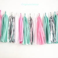 16 X Tissue Paper Tassels for Party Wedding Gold Garland Bunting Pom Pom - Originalsgroup