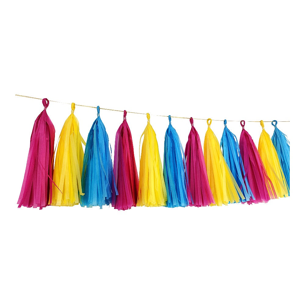 Hand Made Rainbow Color Colorful Tissue Paper Tassels for Party Wedding Gold Garland Bunting Pom Pom by Originals Group - Originalsgroup