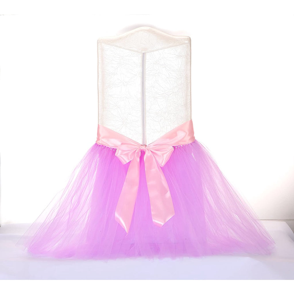 Originals Group Tulle Chair Tutu Skirt with Sash Bow Chair Covers for Wedding, Party Supplies Decor - Originalsgroup