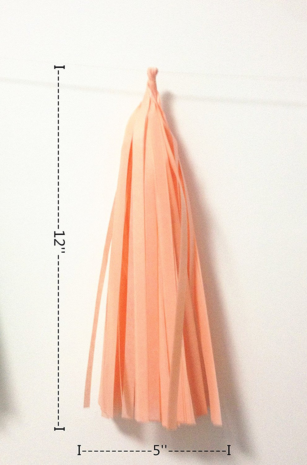 (Tassels Ship Assembled and Ready to Hang) 20 X Peach Pink Gold White Tissue Paper Tassels for Party Wedding Gold Garland Bunting Pom Pom - Originalsgroup