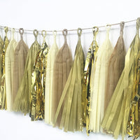 16 X Originals Group Gold Tissue Paper Tassels for Party Wedding Gold Garland Bunting Pom Pom - Originalsgroup