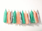 15 X Green Apricot Silver Tissue Paper Tassels for Party Wedding Gold Garland Bunting Pom Pom - Originalsgroup