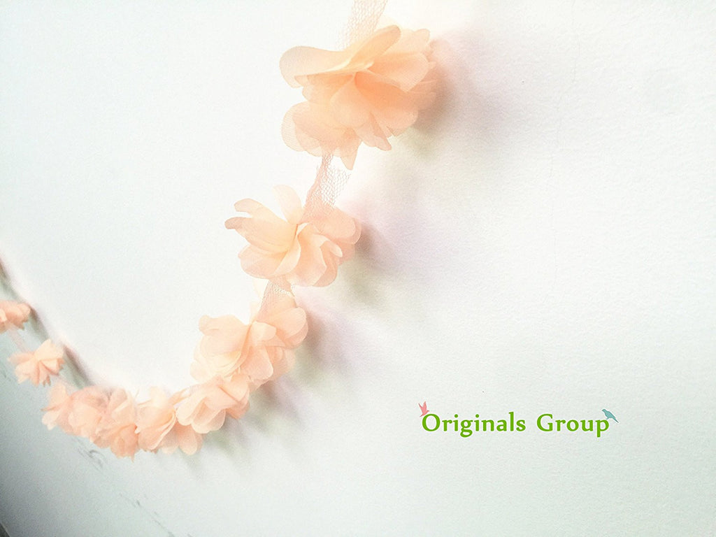 6 Feet Originals Group Apricot Pom Poms Tassels Garland for Party Wedding Bunting - Originalsgroup