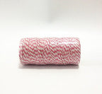 100 Metres Bakers Twine Red White Divine Wedding String Cotton - Originalsgroup
