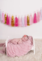 20 X Baby Pink Tissue Paper Tassels for Party Wedding Garland Bunting Pom Pom - Originalsgroup