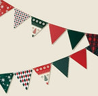 Merry Christmas Party Bunting Banner Gold Photo Booth Props Signs Garland Decoration by Originals Group - Originalsgroup