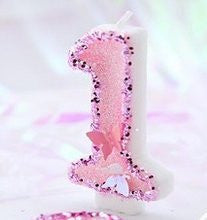 Originals Group First Birthday Party Sparkling Glitter Number Cake Candle - Originalsgroup