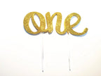 Originals Group First Birthday Cake Topper "One" Decoration AND "Happy Birthday" Banner for Birthday Party Decor - Originalsgroup