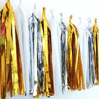 12 X Tissue Paper Tassels for Party Wedding Gold Garland Bunting Pom Pom - Originalsgroup