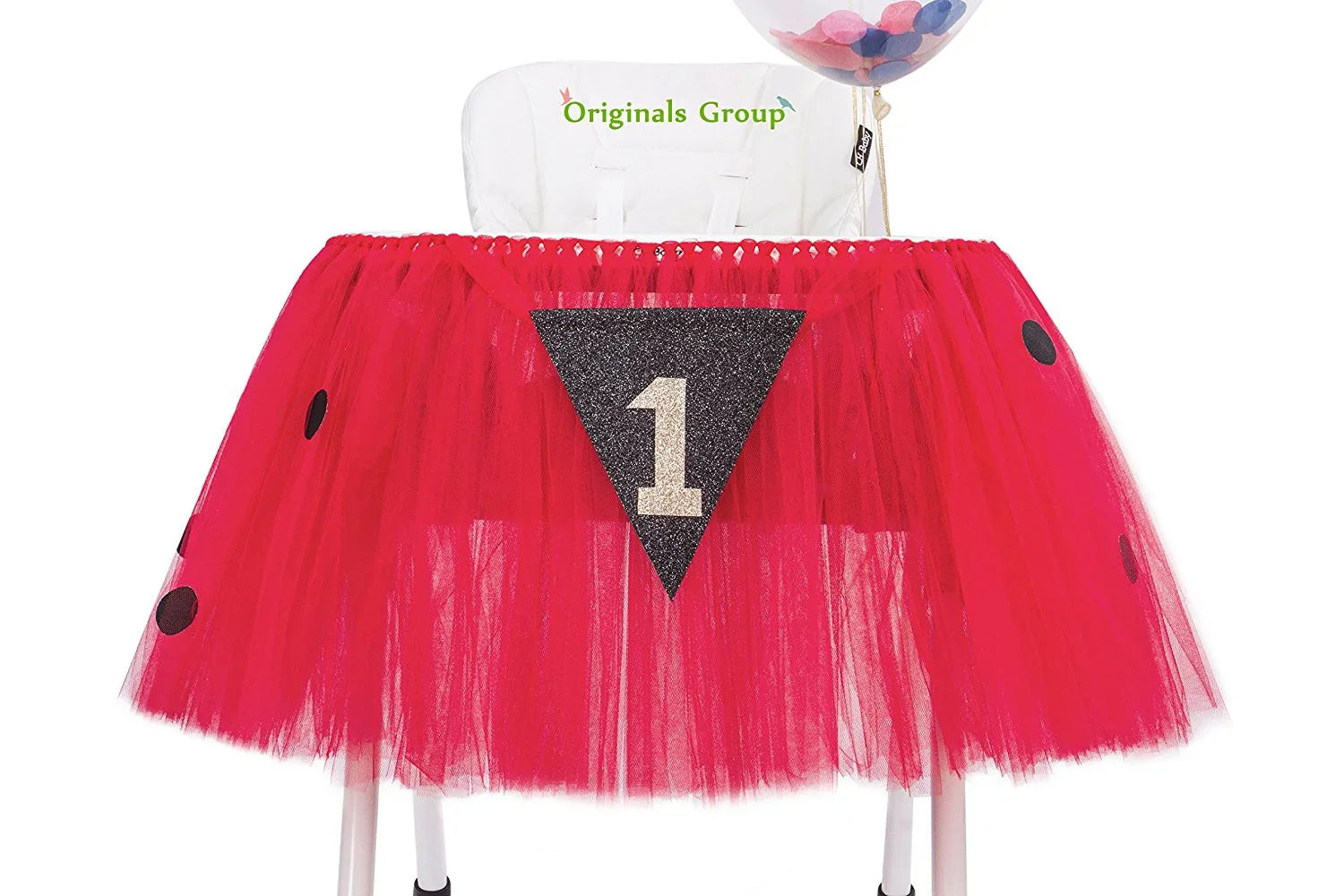 Originals Group 1st Birthday Originals Group 1st Birthday Frozen Tutu for High Chair Decoration for Party SuppliesTutu for High Chair Decoration for Party Supplies (Ladybird) - Originalsgroup