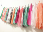 24 PCS Rainbow Tissue Paper Tassels for Party Wedding Gold Garland Bunting Pom Pom - Originalsgroup