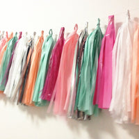 24 PCS Rainbow Tissue Paper Tassels for Party Wedding Gold Garland Bunting Pom Pom - Originalsgroup