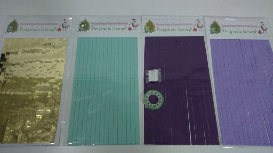16 X Originals Group Purple Tissue Paper Tassels for Party Wedding Gold Garland Bunting Pom Pom - Originalsgroup