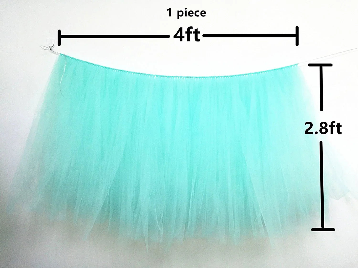 Originals Group Tutu Table Skirt , Mint Tulle Tutu Table Skirt Decor, Birthday Event Wedding Party Decoration (Mint) - Originalsgroup