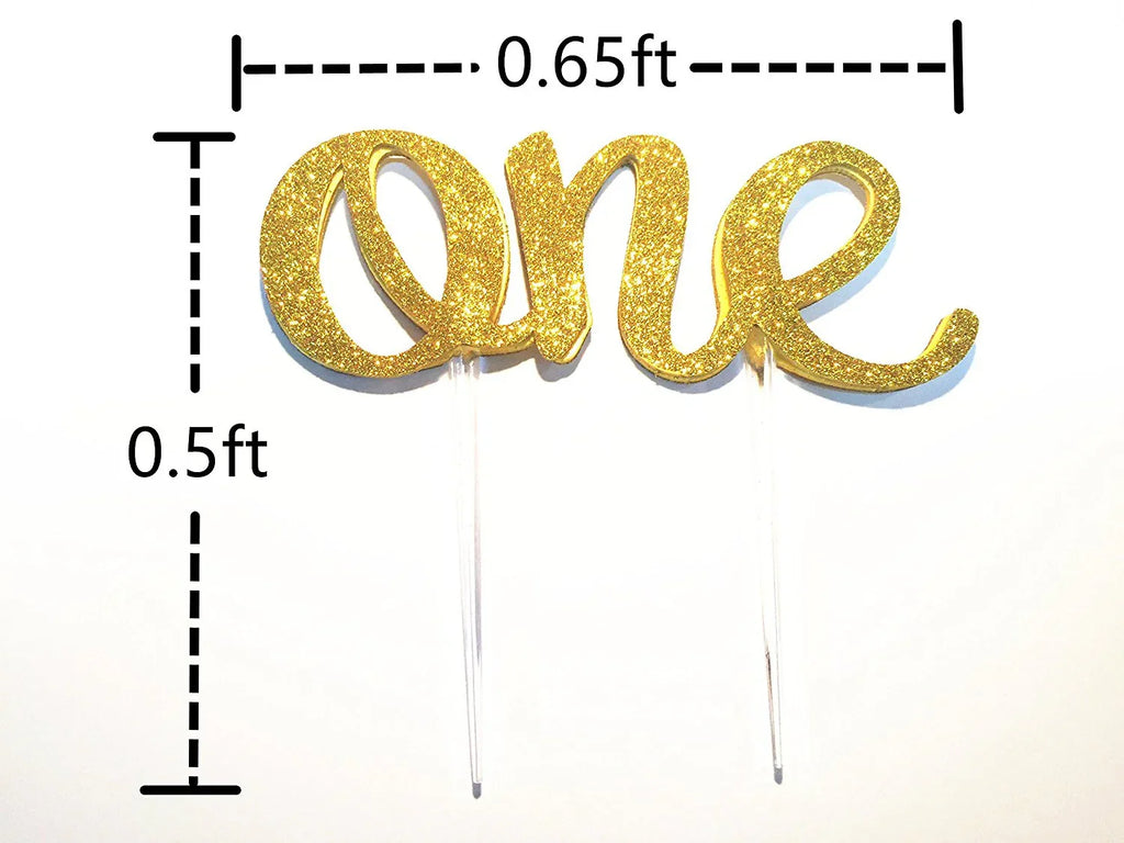Originals Group First Birthday Cake Topper "One" Decoration AND "Happy Birthday" Banner for Birthday Party Decor - Originalsgroup