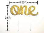 Originals Group First Birthday Cake Topper "One" Decoration AND "Happy Birthday" Banner for Birthday Party Decor - Originalsgroup