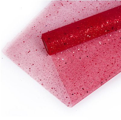 Colored Champagne Gold Coral Pink Sparkling Tulle Roll 19" X 5yd - Fabric by Originals Group (Gold) - Originalsgroup