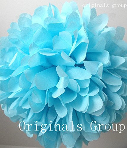 (16pcs) Rainbow Mixed Size Tissue Paper Pom Poms Lanterns Decorations - Originalsgroup